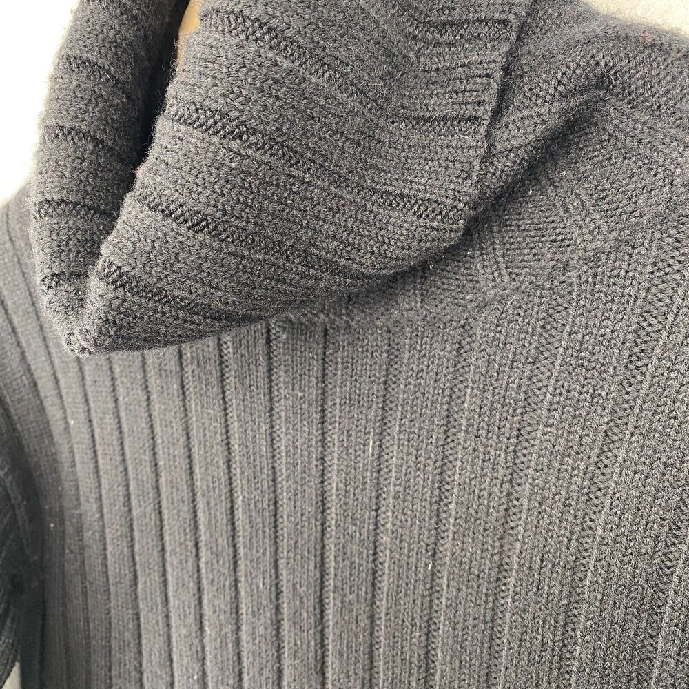 Dkny Sweater Womens M Wool Ribbed Jumper Turtleneck Long Sleeve